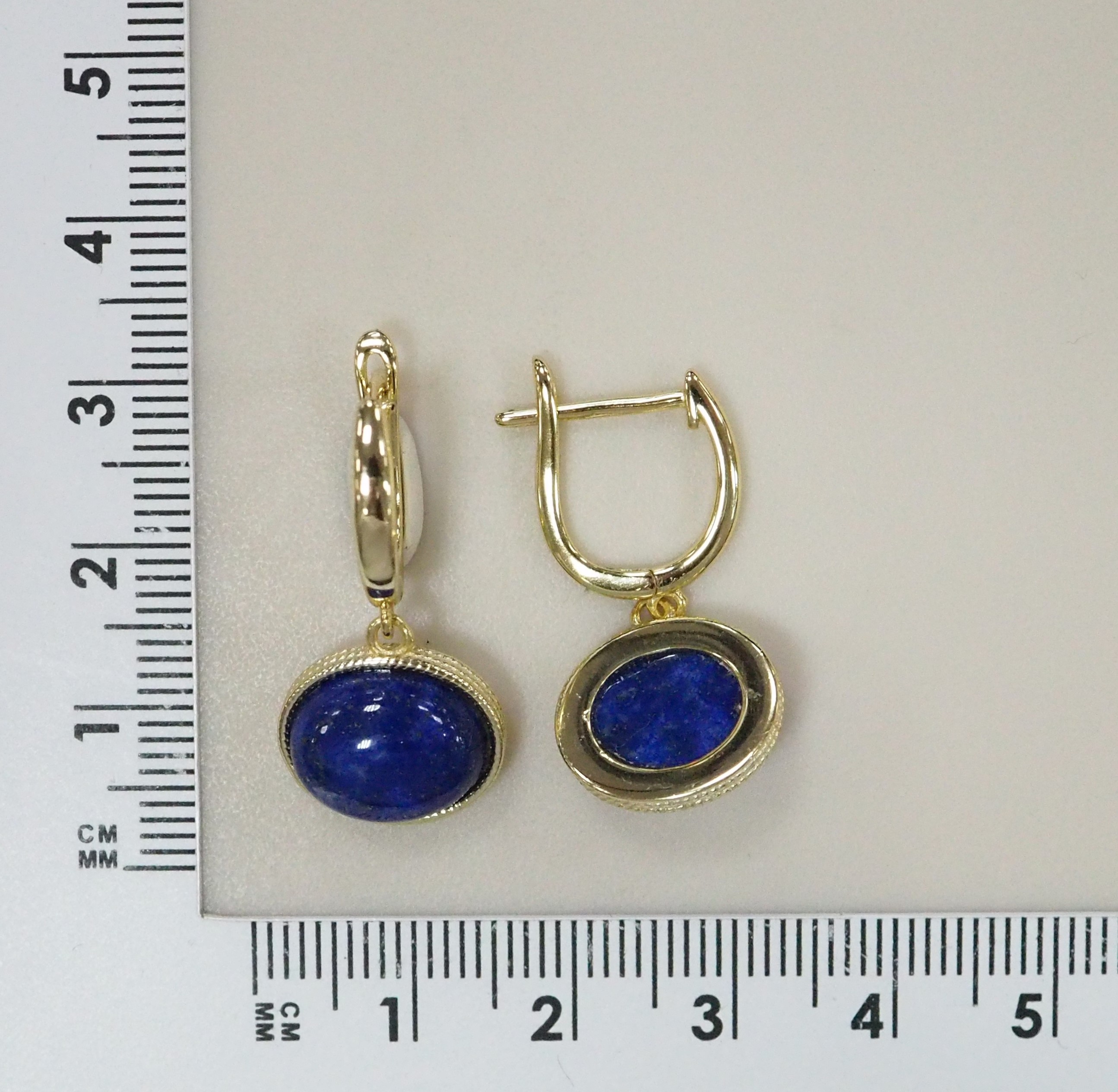Серебряные серьги с лазуритами
